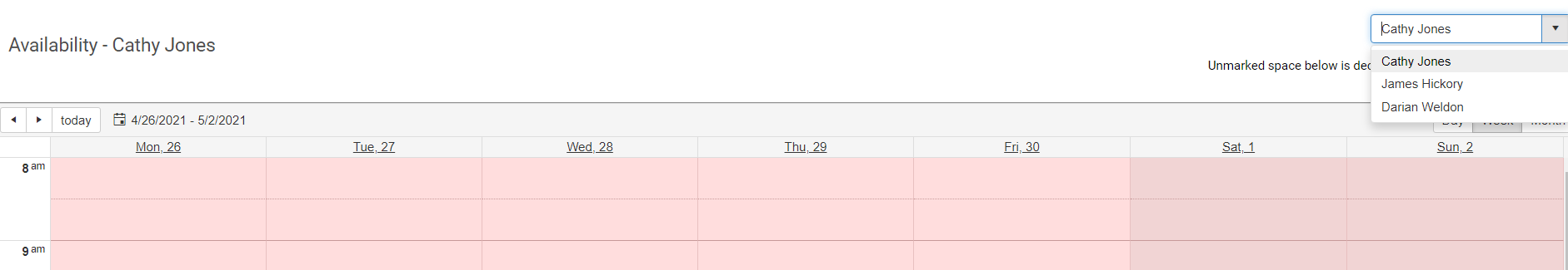 Manage Availability